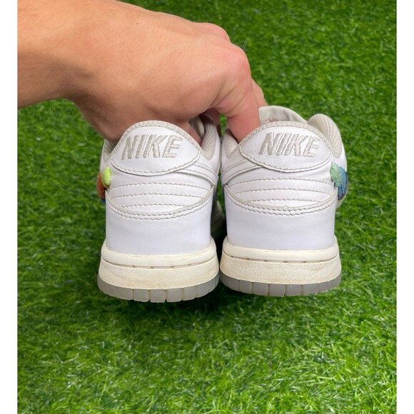 Nike Dunk Low SE Rainbow Lace Swoosh White Size Women’s 6 - Picture 6 of 7
